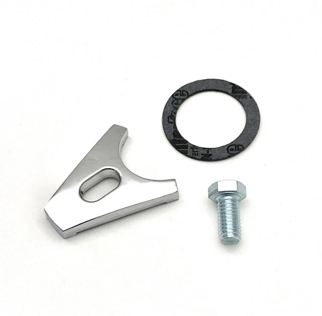 CHROME DISTRIBUTOR CLAMP & Gasket Hold Down GM Chevrolet SB BB SBC BBC