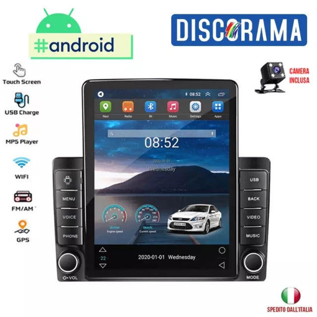 Autoradio Android Stereo Auto 9.5" Pollici Verticale 2 Din Wifi Navi Car Tablet