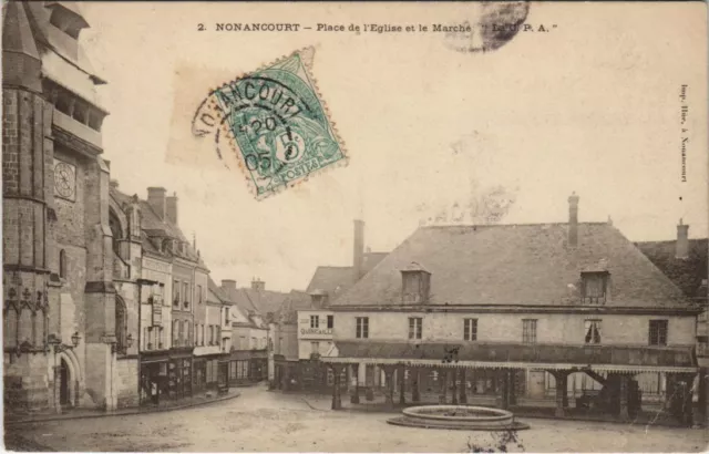 CPA NONANCOURT - Place de l'Église et le Marché (160803)