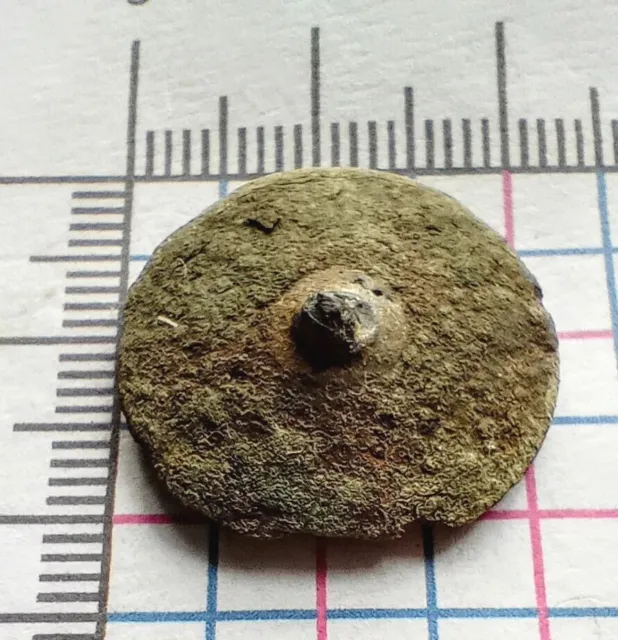 Post Medieval Bronze Button Raised Dots Type 17th Century Metal Detecting Find 3