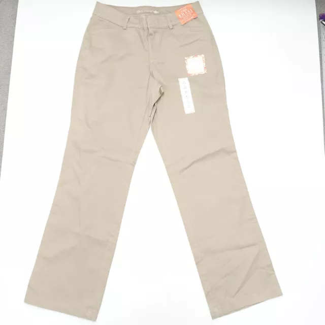 Dockers Chino Pants Womens Size 4S Khaki Straight-Leg Pockets Medium Wash Cotton