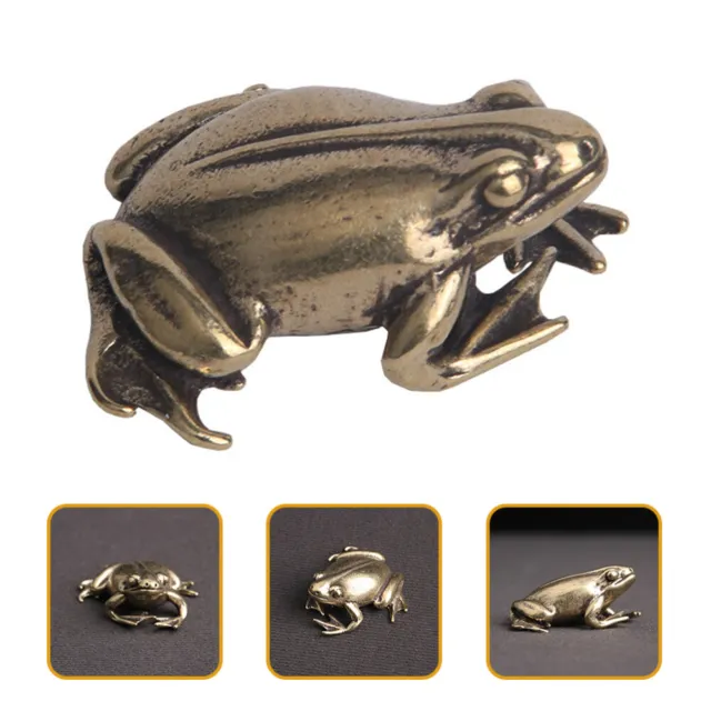 brass frog ornaments decorative frog figurines Car Dashboard Decor Frogs
