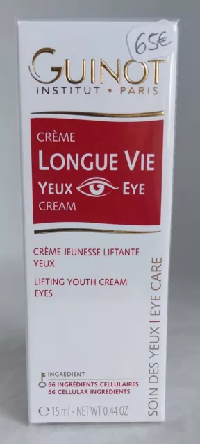 GUINOT Crème Yeux Longue Vie - Crème Jeunesse Liftante 15 Ml