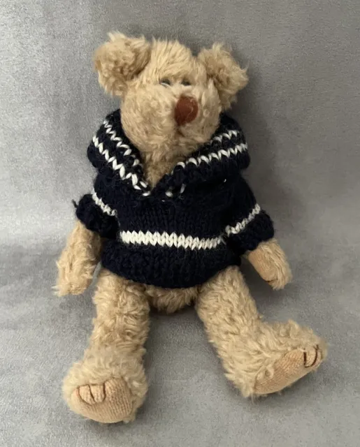 Ty Fraser the Bear with Sweater 1993, Jointed Teddy Bear 9"