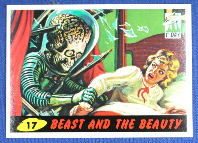 1994 Topps Mars Attacks 1st. Day Issue #17 "Beast and the Beauty" - NrMt