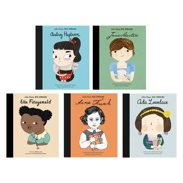 Little People Big Dreams 5 Book Collection (RRP £29.95) Anne Frank, Jane Austen