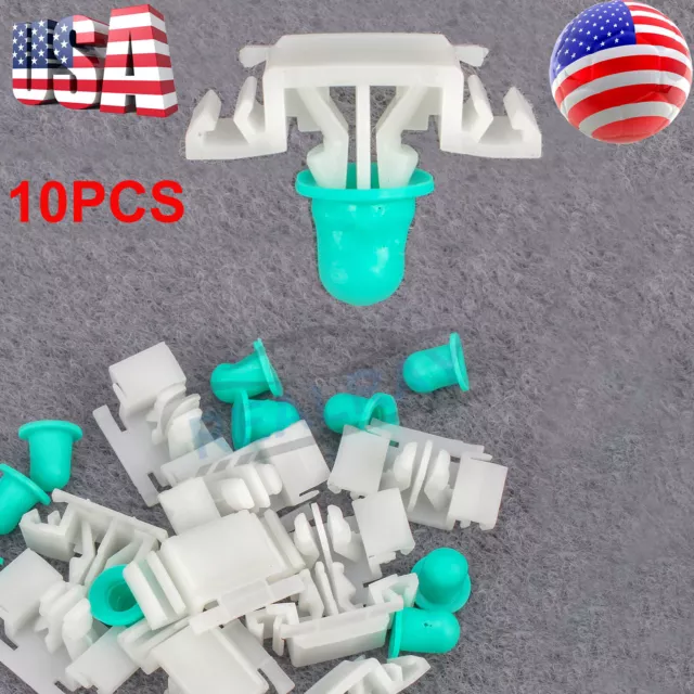 10pcs Door Fender Moulding Clips Retainers w/ Rubber Caps for BMW E36 M3, M-tech