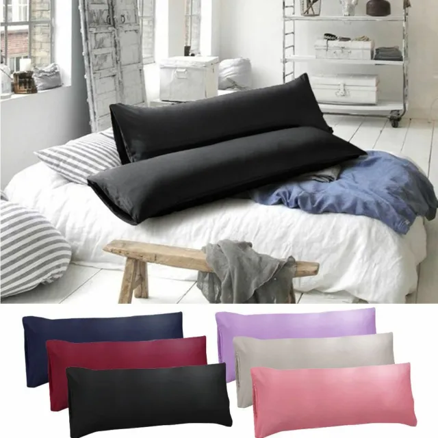 1x Luxury 1800TC Body Pillowcase Ultra Soft Long Pillow Case Slip Cover 150x48cm