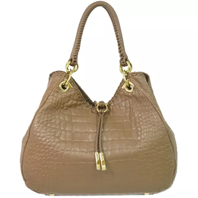 Auth salvatore ferragamo bag Used Women Genuine  Gancini Tote Bag Handbag Leathe