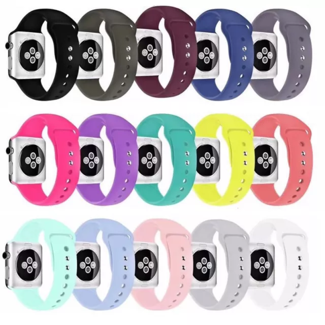 Replacement Silicone Sport Band Strap For apple watch Series 4 3 2 1 38/42 40/44