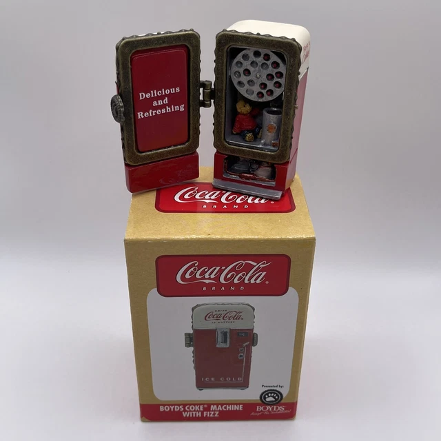 Boyds Treasure Box Coke Machine with Fizz ~ 1st Edition Coca Cola Mini Bear Boyds Treasure Box Coke Machine with Fizz ~ 1st Edition Coca Cola Mini Bear