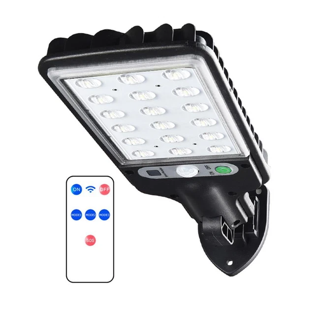 LED Solar Wall Light Outdoor Motion Sensor Lamp Garden Remote Lamp (18LED) FS2#