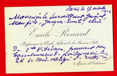 L.A.S 1890 Albert MILLAUD écrivain au proviseur du Lycée