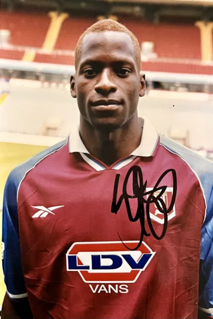 Ugo Ehiogu HAND SIGNED 6x4 Photograph - Aston Villa Legend *In Person* COA