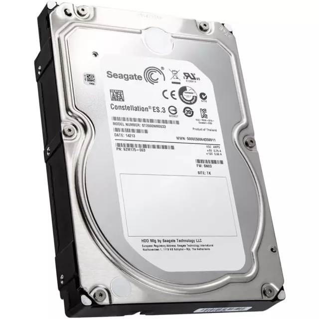 Seagate Constellation ST2000NM0033 2TB 7200RPM 6Gbps SATA 3.5" HDD Used