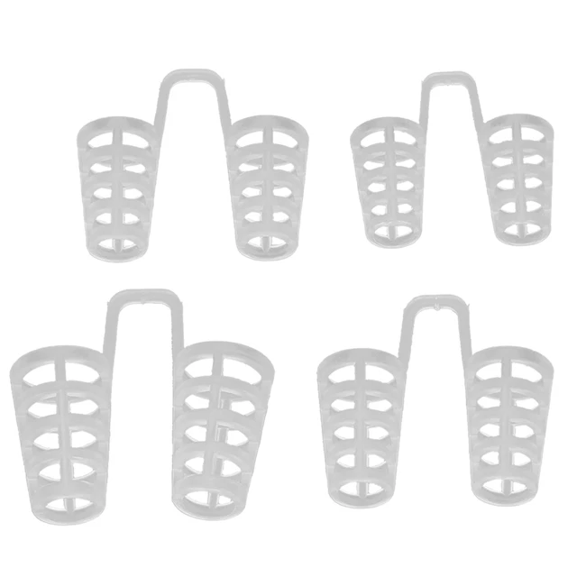 4Pcs Mini Anti-Schnarch-Nasenclip Transparent Komfortable Schlafhilfe Stop S BH2