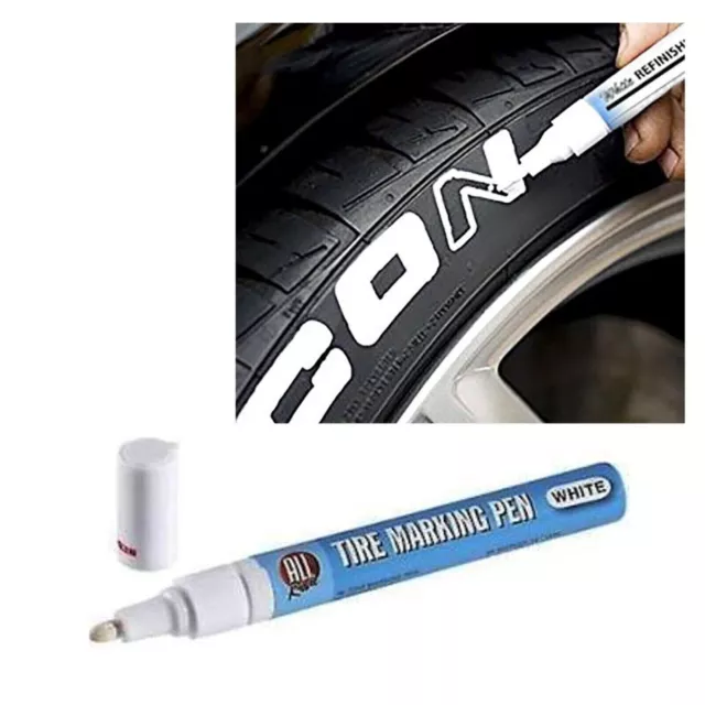 White Paint Marker Pen Metal Waterproof Bike Car Tyre Tire
