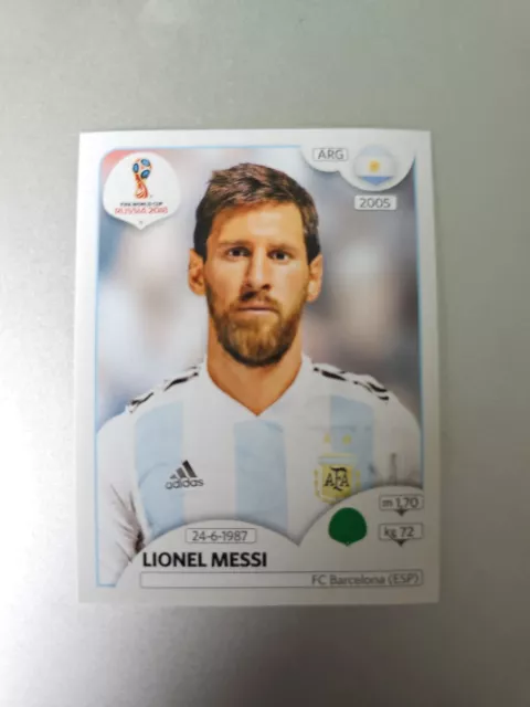 2018 Panini FIFA World Cup Russia #288 LIONEL MESSI STICKERS Black Back Mint+