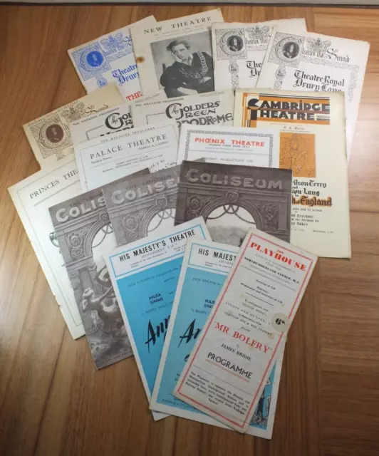 Job Lot Theatre Programmes c1930s