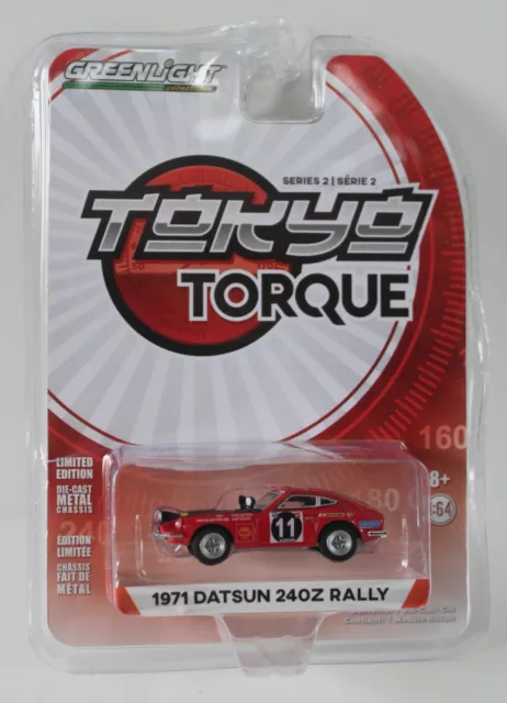 Greenlight 1:64 Tokyo Torque 1971 Datsun 240Z Rally Red FNQHotwheels GL21