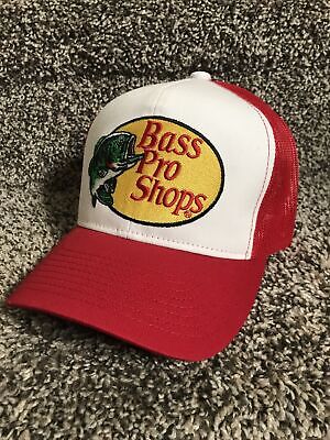 Bass Pro Shops Hat Embroidered  Logo Mesh Fishing Hunting Trucker Cap Snapback