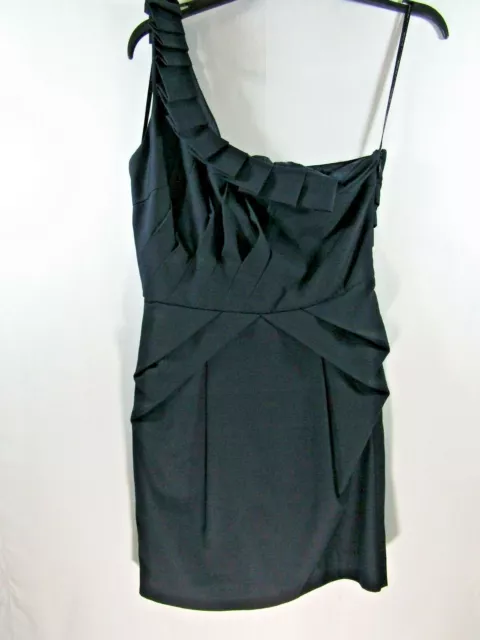 Women's MM Couture By Miss Me Size S Navy Blue One Shoulder Dress