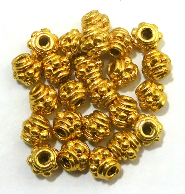 75 Pcs 6Mm Daisy Spacer Bead 18K Gold Plated 779 Hsw-727