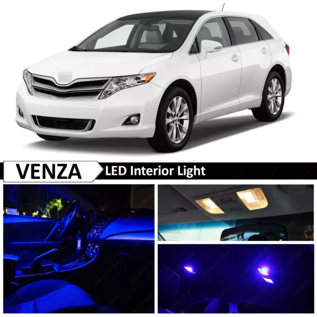 15x Blue LED Light Interior License Plate Package Kit For 2009-2015 Toyota Venza