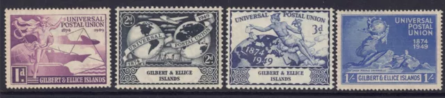 Gilbert & Ellice Islands 1949 Universal Postal Union UPU Set of 4 MUH