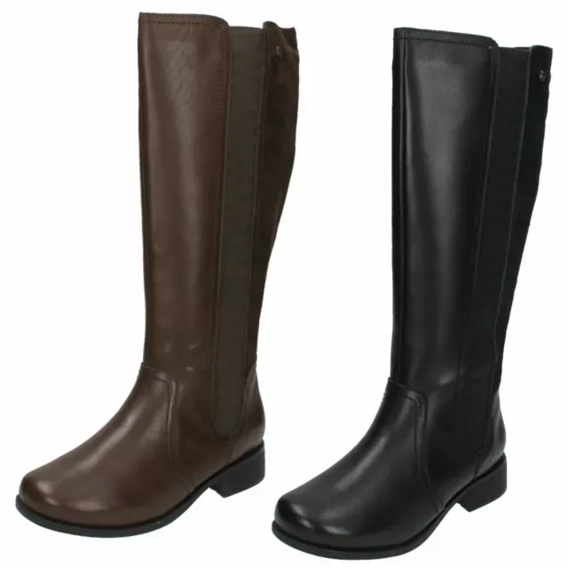 LADIES PADDERS HIGH Calf Zip Casual Wide Fit Leather Boots Regan