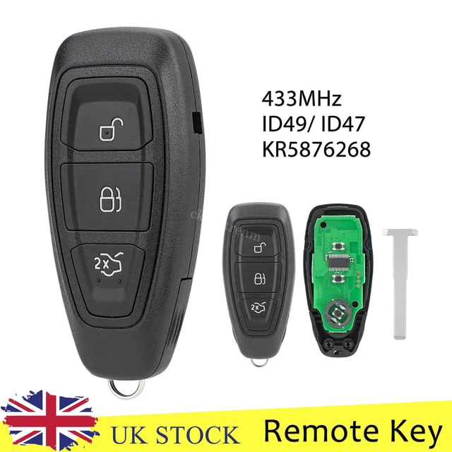 Smart remote key 3 button HITAG-PRO ID49 chip for Ford New Mondeo Galaxy s- max Edge