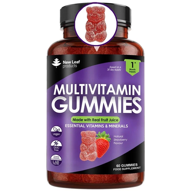 MULTIVITAMIN GUMMIES FOR Adults Essential Daily Chewable Vitamins 60
