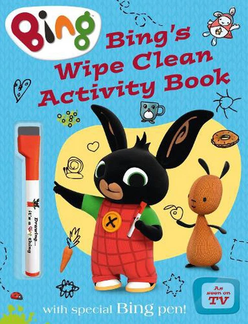 Bing's Wipe Clean Activity Book by Ted Dewan (English) Paperback Book