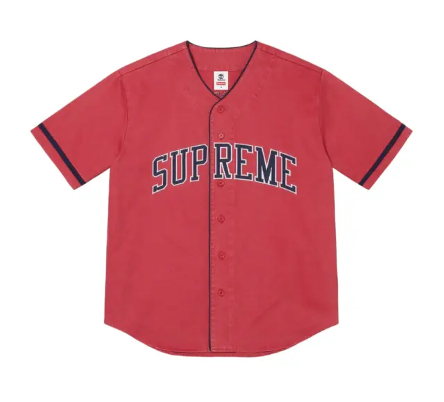 Supreme Timberland Baseball Jersey Size Large Red SS23 Supreme New York 2023