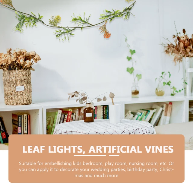 Ghirlanda LED Edera Artificiale - 5m, 50 Luci, Timer 6h, Batterie AA, Decorazione Parete Verde - Foto 8