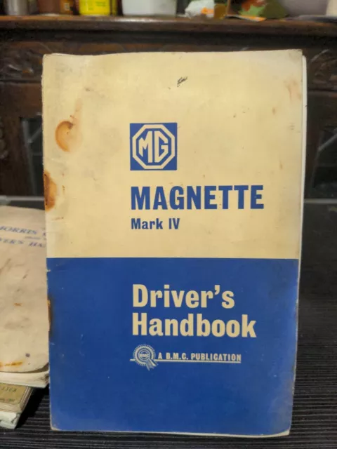 MG Magnette Mark IV Drivers Handbook 1964 AKD 3901 A