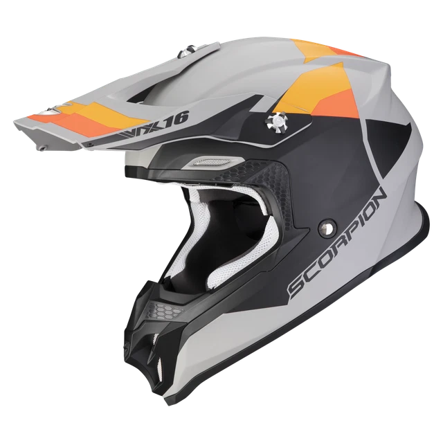 Scorpion VX-16 Evo Air Spectrum Matt Grey-Orange Offroad Helmet