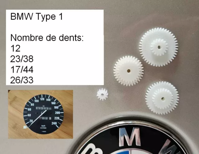 ✔️ Bmw e30 E34 kit engrenage pignon compteur type1 316i 318i 320i 323i 325i gear