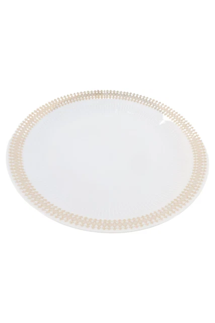 Piatto da pranzo COLDITZ PORCELLANA bianco Ø 19 cm porcellana decorazione oro