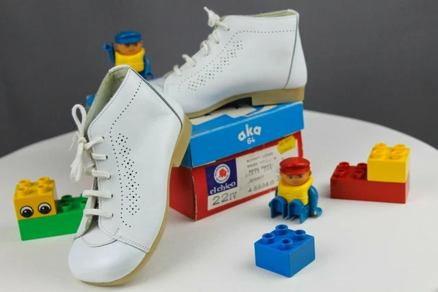 Vero Vintage Elefanten El Chico Lauf-Lern-Schuhe Tgl 22 Jerrit Pelle 1970er N.
