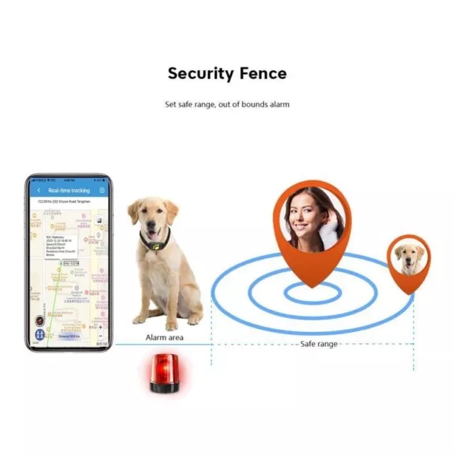 Mini Rastreador GPS para Perro Mascotas con Cuello GSM/GPRS Posicionamiento Seguimiento en Tiempo Real 1 pieza 3