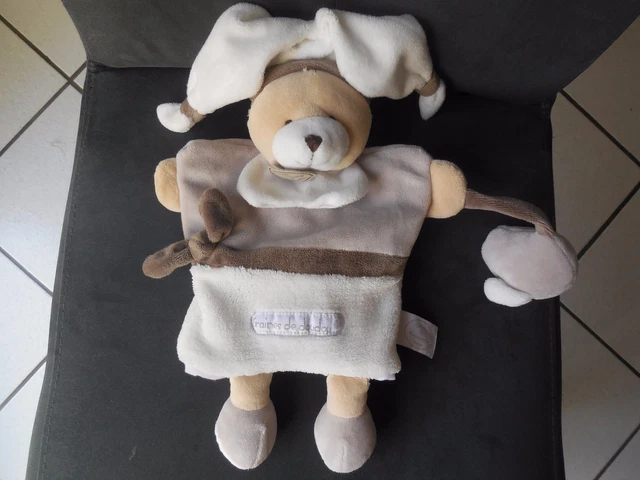 marionnette ours marron taupe beige Graines de DOUDOU ET COMPAGNIE avion 5 dispo