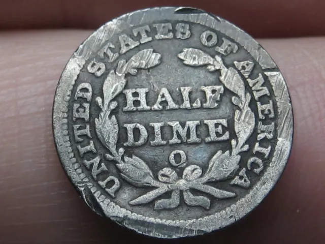 1852 O Seated Liberty Half Dime- New Orleans, Good/VG Details