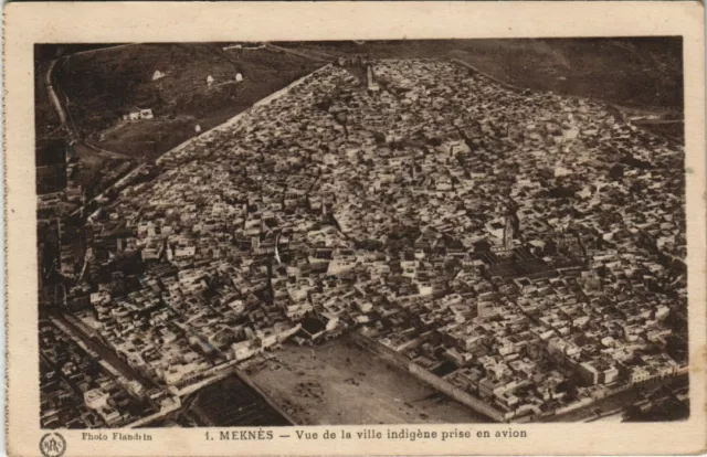 CPA AK MAROC MEKNES Vue de la ville indigene prise en avion Flandrin (38096)