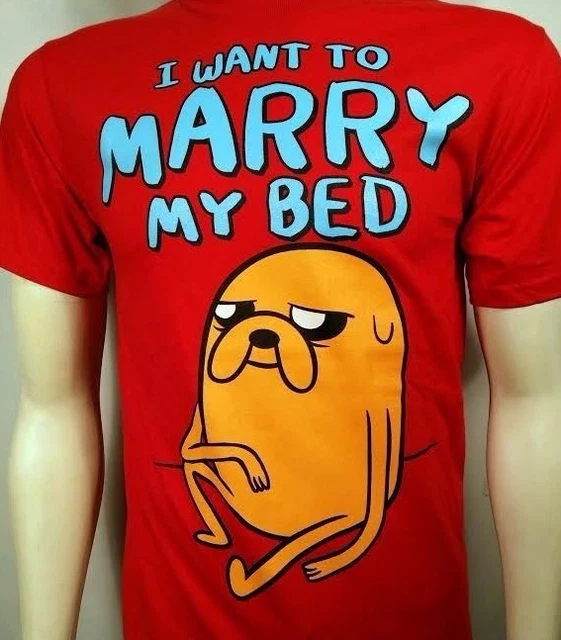 ADVENTURE TIME Con Finn & Jake I Want To Marry il Mio Letto Maglietta S-3XL