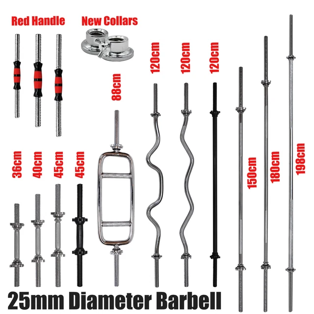 Barbell Bar - Dumbell Bar - Tricep Bar - Ez Curl Bar Home Gym Fitness Weight Bar