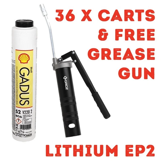 SHELL GADUS LITHIUM EP2 MultiPurpose Grease Cartridges 36 x 400g