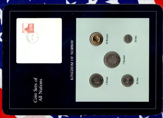 Coin Sets of All Nations Norway UNC All 1984 but 1,5 Kroner 1983