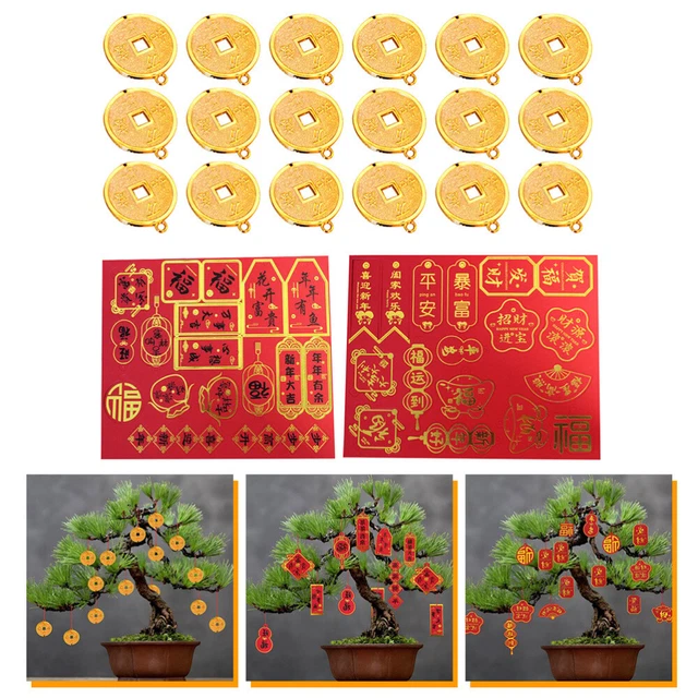 Vermögen Neujahrs-Hängeetikett Bonsai-Anhänger Autoverzierung Mondkalender