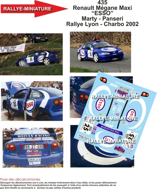 Décalcomanies 1/43 Peugeot 206 WRC - Rallye D'Espagne Catalogne 2001 - Jean Joseph - Ref 0334